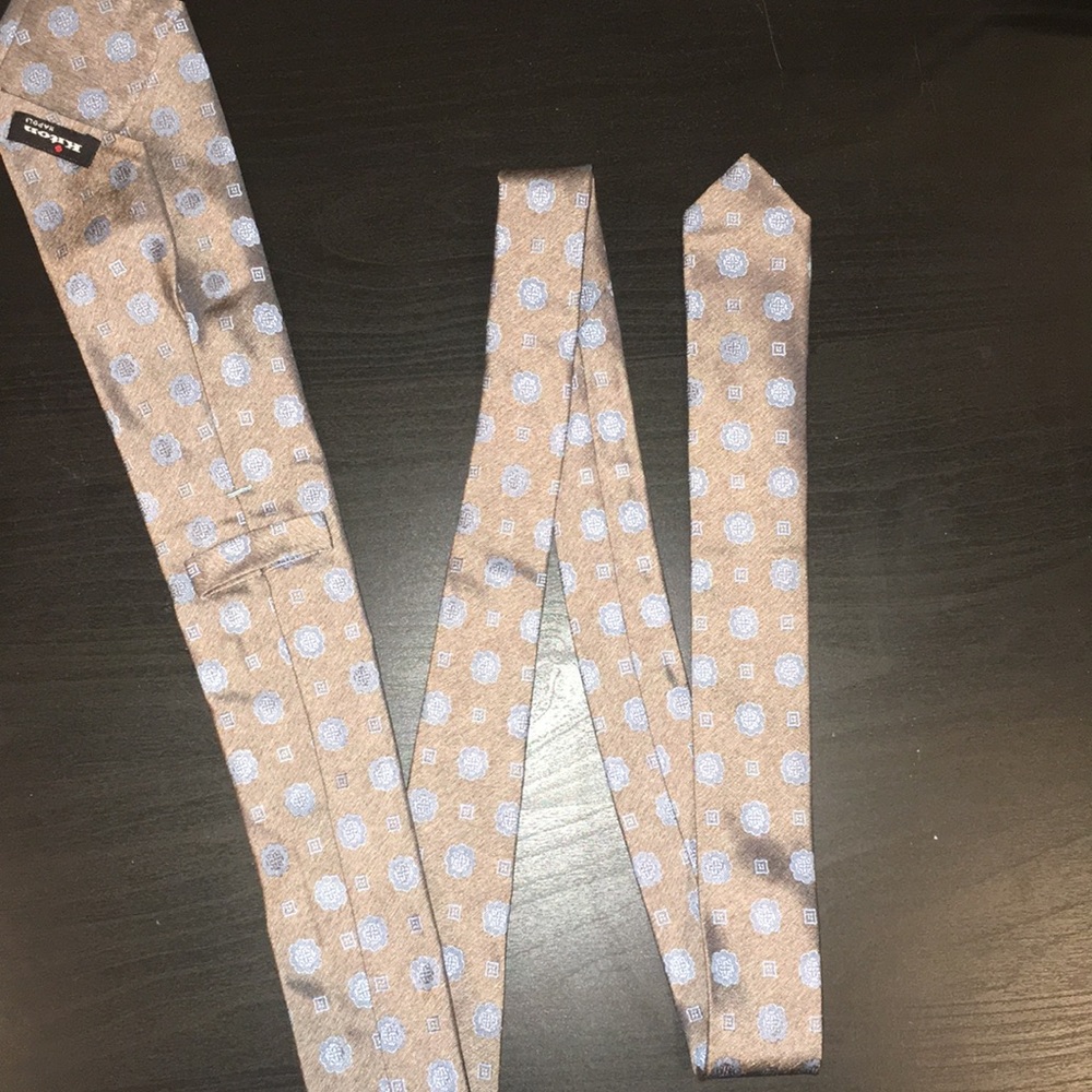 Kiton Napoli silver 60in tie